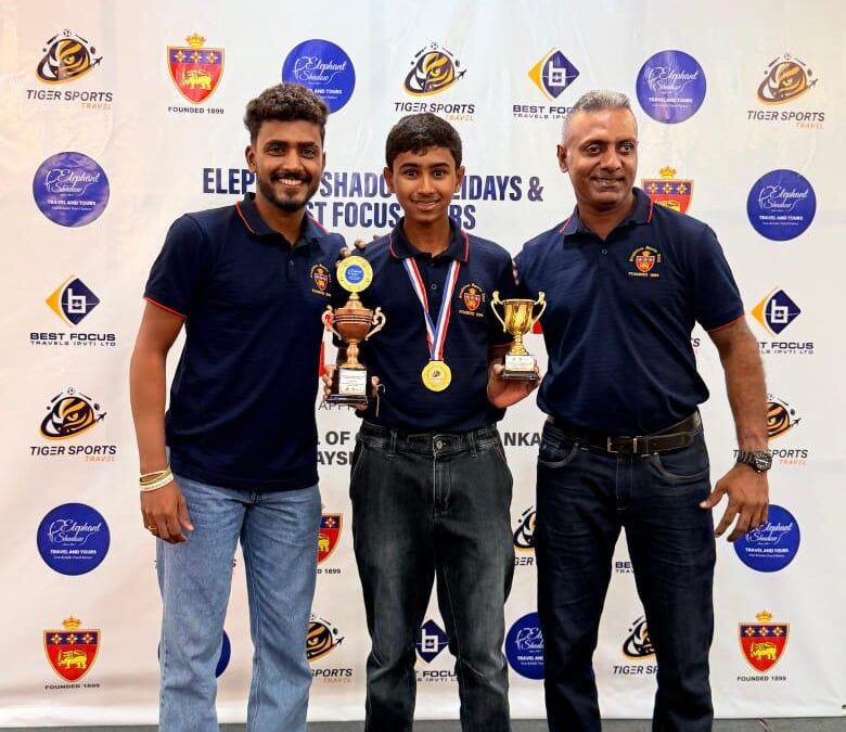 එස්.එස්.සී. ක්‍රිකට් පාසලේ දිලේන් ට ජාත්‍යන්තර සම්මානයක්