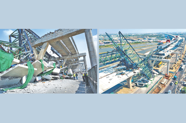 තායිලන්තයේ තවත් දොඹකර අනතුරක්  !                                            බැංකොක් නුවර අධිවේගී මාර්ගයකට දොඹකරයක් කඩා වැටී පුද්ගලයන් දෙදෙනකු මරුට