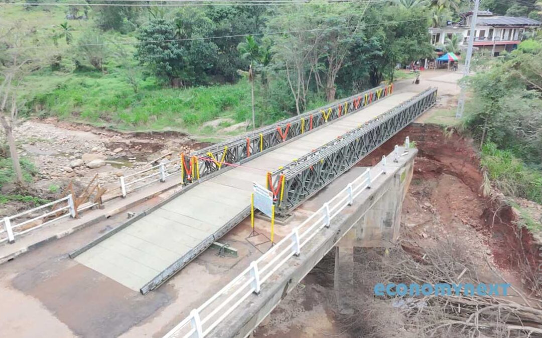 ශ්‍රී ලංකාවට ඉන්දියාවෙන් තවත් බේලි පාලම් 15ක්