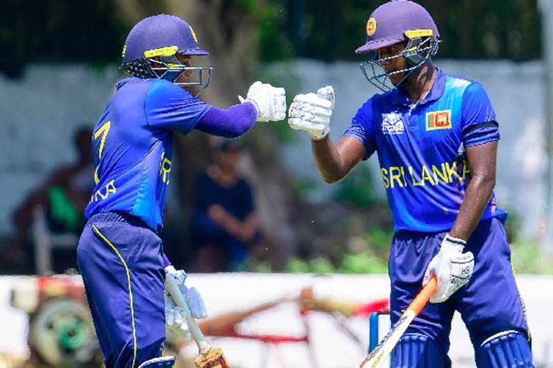 Sri Lanka U-19 team defeats South Africa in World Cup warm-up match