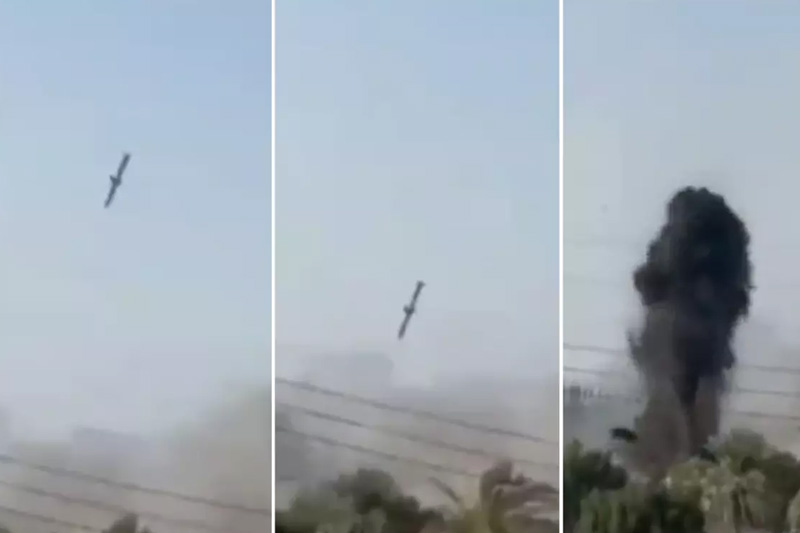 Video shows US Tomahawk missile hit base next to bombed Iranian school