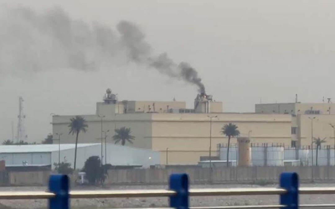 ඉරානයේ ඩ්‍රෝන සහ රොකට් ප්‍රහාරවලින්                                      ඉරාකයේ අමෙරිකානු තානාපති කාර්යාලය විනාශයි