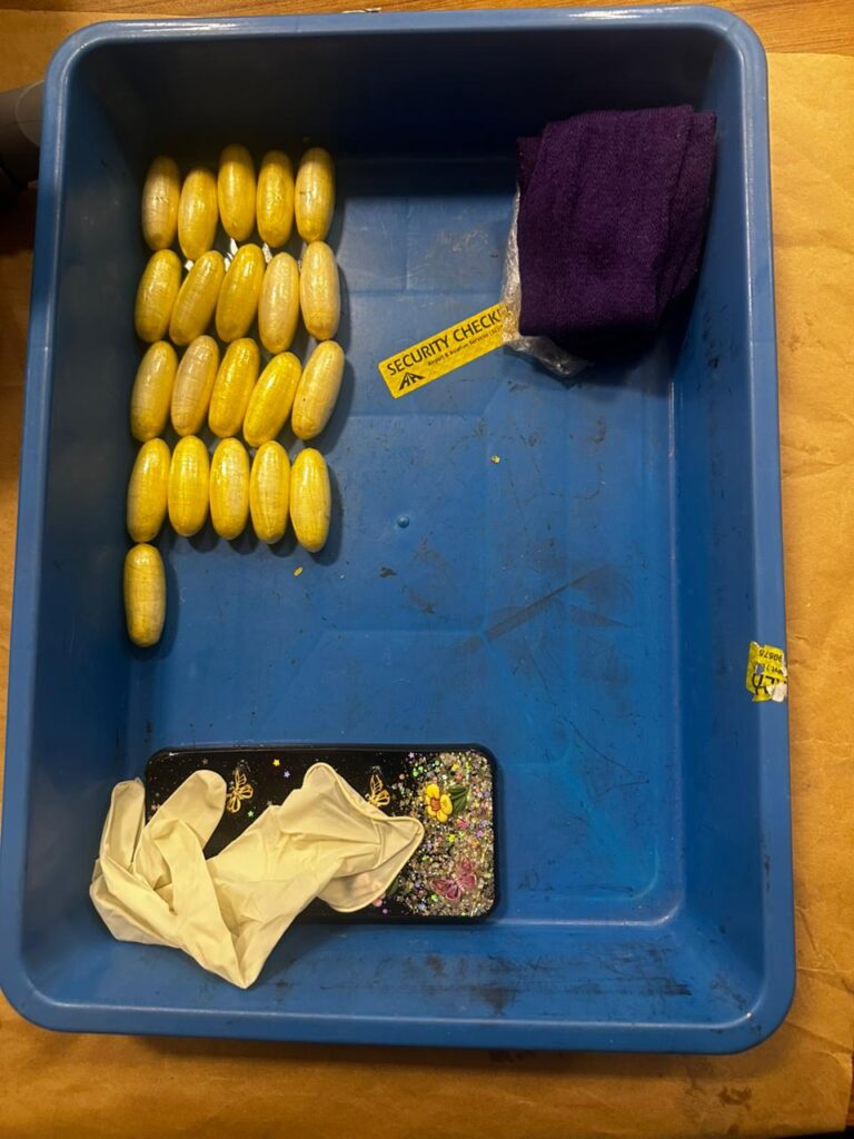 කෝටි ගණනක ”කොකේන් ” ගෙනා                                               උගන්ඩා ජාතික කාන්තාව කටුනායකදී අත්අඩංගුවට