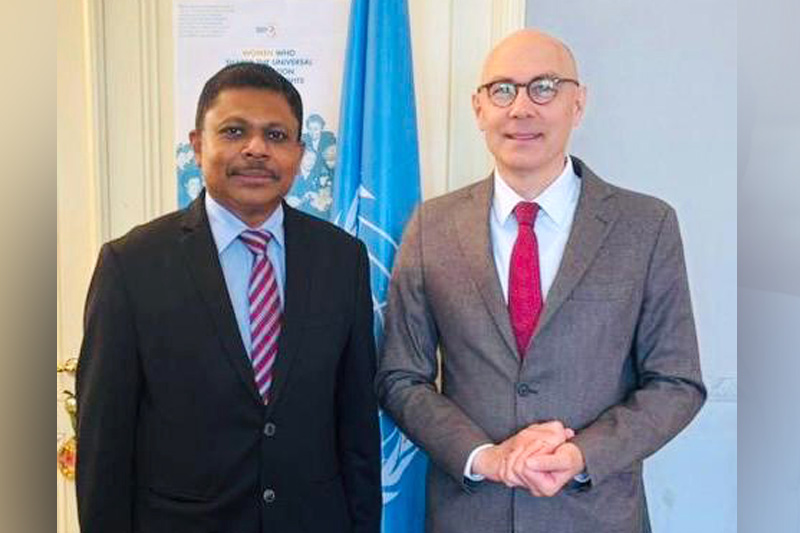 සුමිත් දසනායක ජිනීවාහිදී එක්සත් ජාතීන්ගේ                                   මානව හිමිකම් ප්‍රධානියා හමුවෙයි