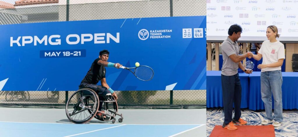 කසකස්‍තාන Wheelchair Para Tennis                                        විවෘත අංශයේ අනුශූරතාව සුරේෂ් ධර්මසේන ට