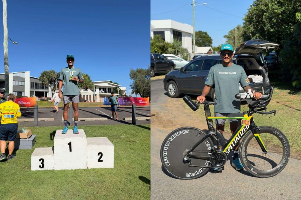 2026 – Bargara Sprint Distance Triathlon                     තරගයේ රන් පදක්කම ෂේන්ට