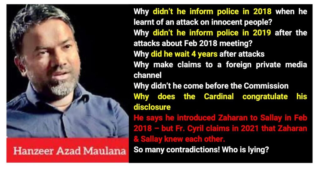 Easter Sunday Allegations by Asad Maulana:                   He Cannot Reverse or Revise his 2023 Statements