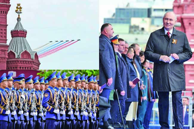ජර්මනියේ නාසි හමු­දාව පරාජය කළ                                                           81 වැනි ‘ජය­ග්‍ර­හ­ණයේ දිනය’                                                     රුසියානුවේ ඉහළින් අදත් සමරති
