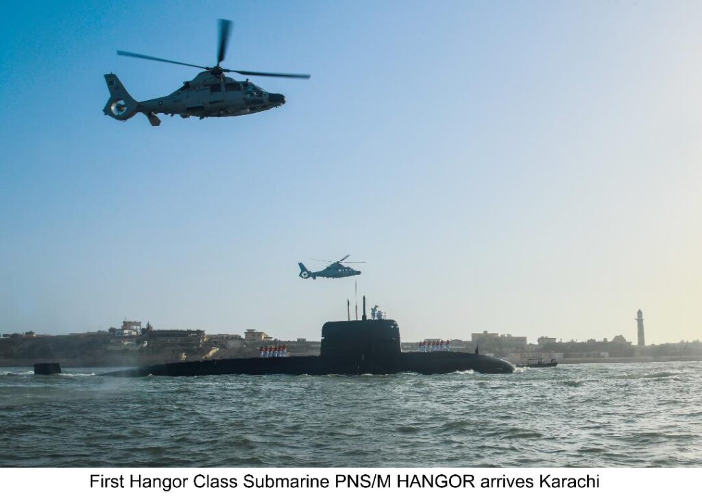 Pakistan-China cooperation further strengthens : PNS/M Hangor class submarine arrives in Karachi