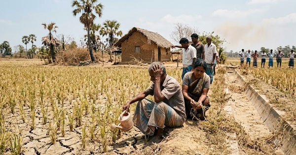 රට පුරා ඇති  නියගයෙන් ගොවි බිම් අක්කර 8,000 ක් විනාශයි ! ගොවීන් 7,000 ක් පීඩාවට !