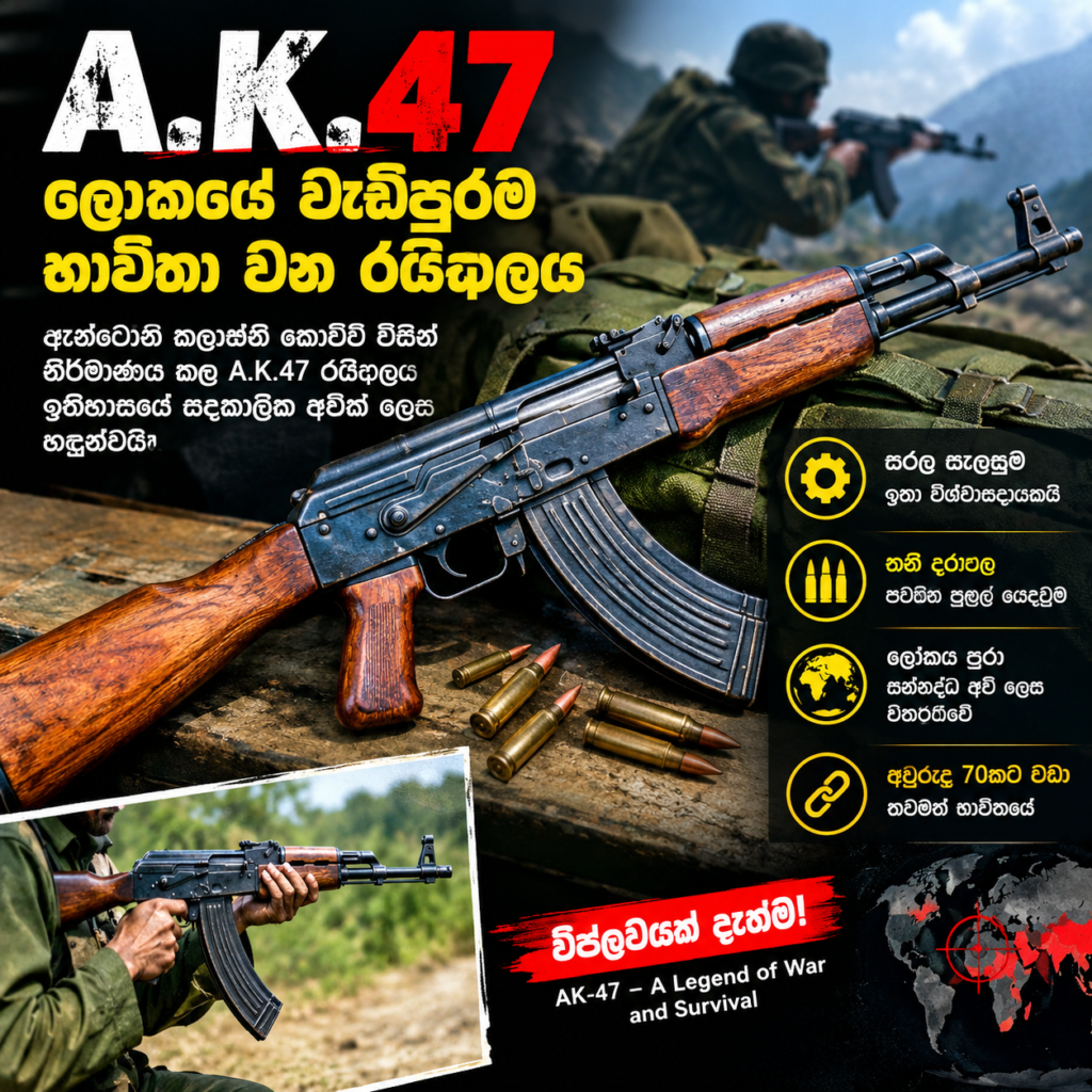 රුසියානු තාක්ෂණය යෙදා ගෙන                                                 ඉන්දියාව A.K.47 රයිෆලය නිපදවයි