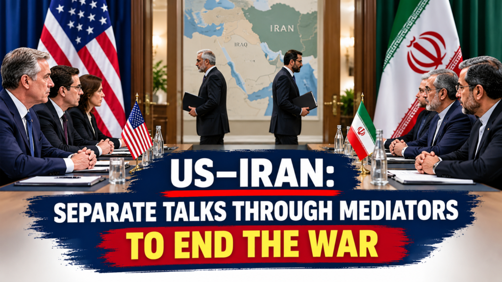 Separate talks involving intermediaries between the US and Iran to end the war !