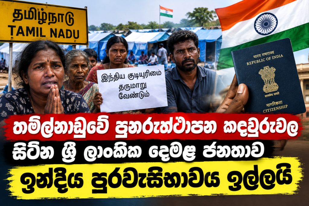 තමිල්නාඩුවේ පුනරුත්ථාපන කඳවුරුවල සිටින                                         ශ්‍රී ලාංකික දෙමළ ජනතාව ඉන්දීය පුරවැසිභාවය ඉල්ලති!