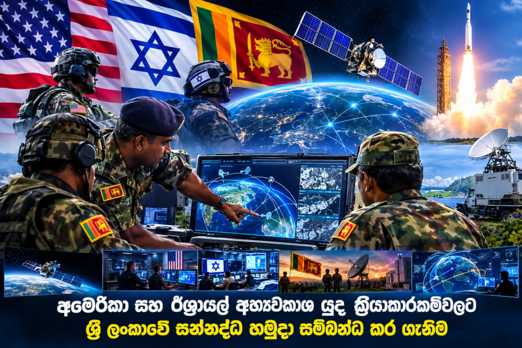අමෙරිකා – ඊශ්‍රායල් අභ්‍යවකාශ යුද ක්‍රියාකාරකම්වලට                          ශ්‍රී ලංකාවේ සන්නද්ධ හමුදා සම්බන්ධ කැර ගැනීම                                පිළිකුලෙන් හෙළා දකිනවා                                                                          — ශ්‍රී ලංකාවේ  කොමියුනිස්ට් පක්ෂය