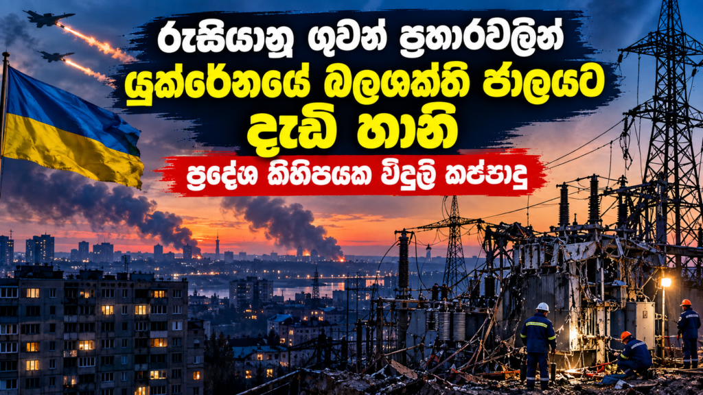 රුසියාවේ ගුවන් ප්‍රහාරවලින්                                                             යුක්රේනයේ බලශක්ති ජාලය විනාශයි !