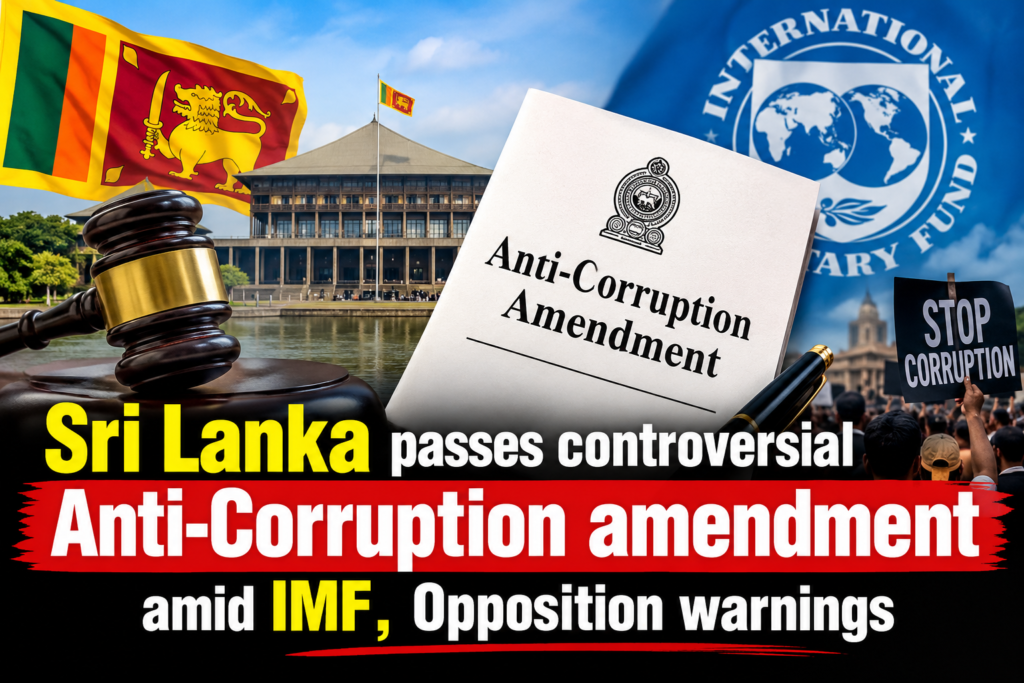 Sri Lanka passes controversial Anti-Corruption amendment amid IMF, Opposition warnings